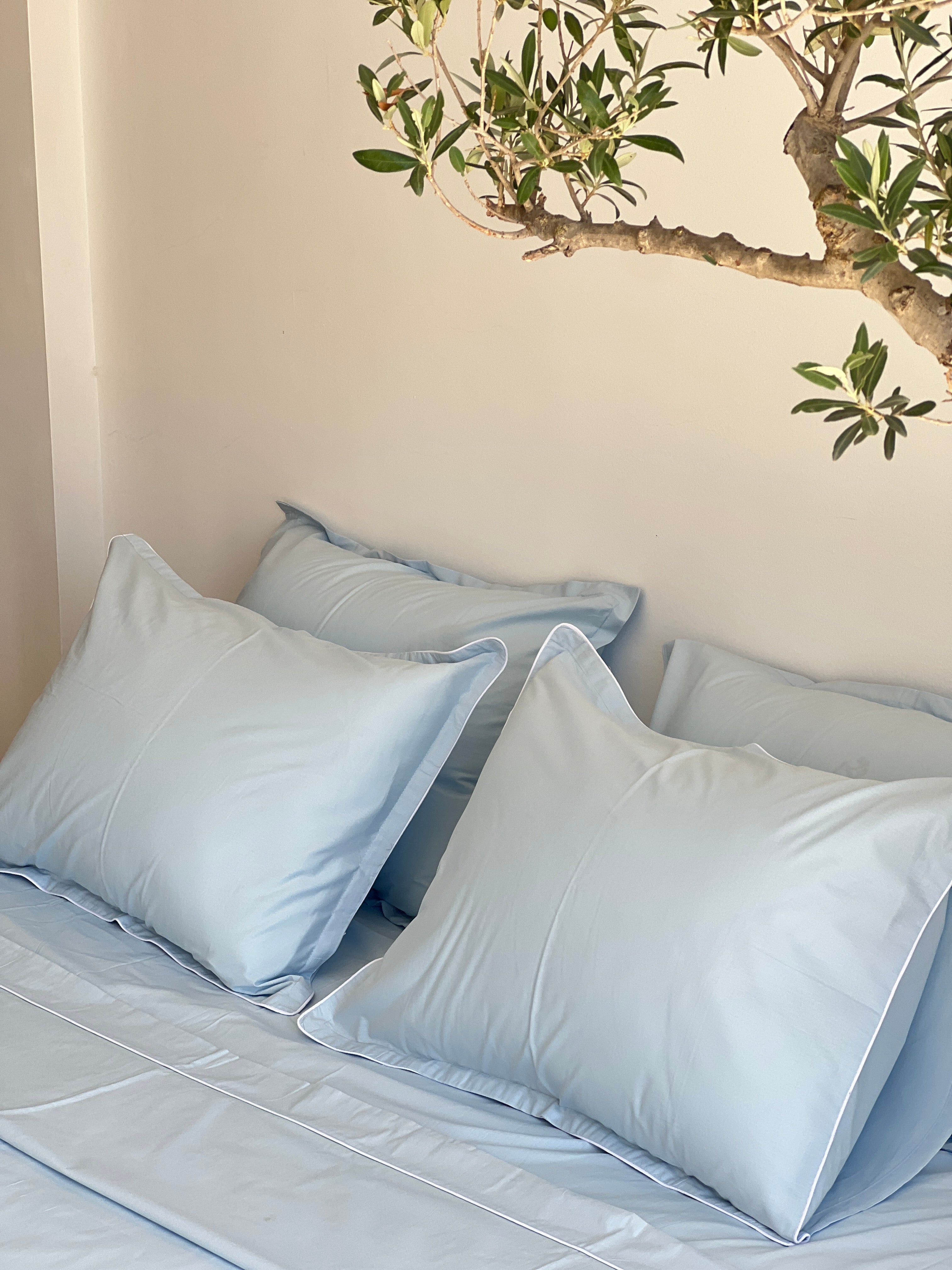 Parure Bleu Poudré- 100% coton