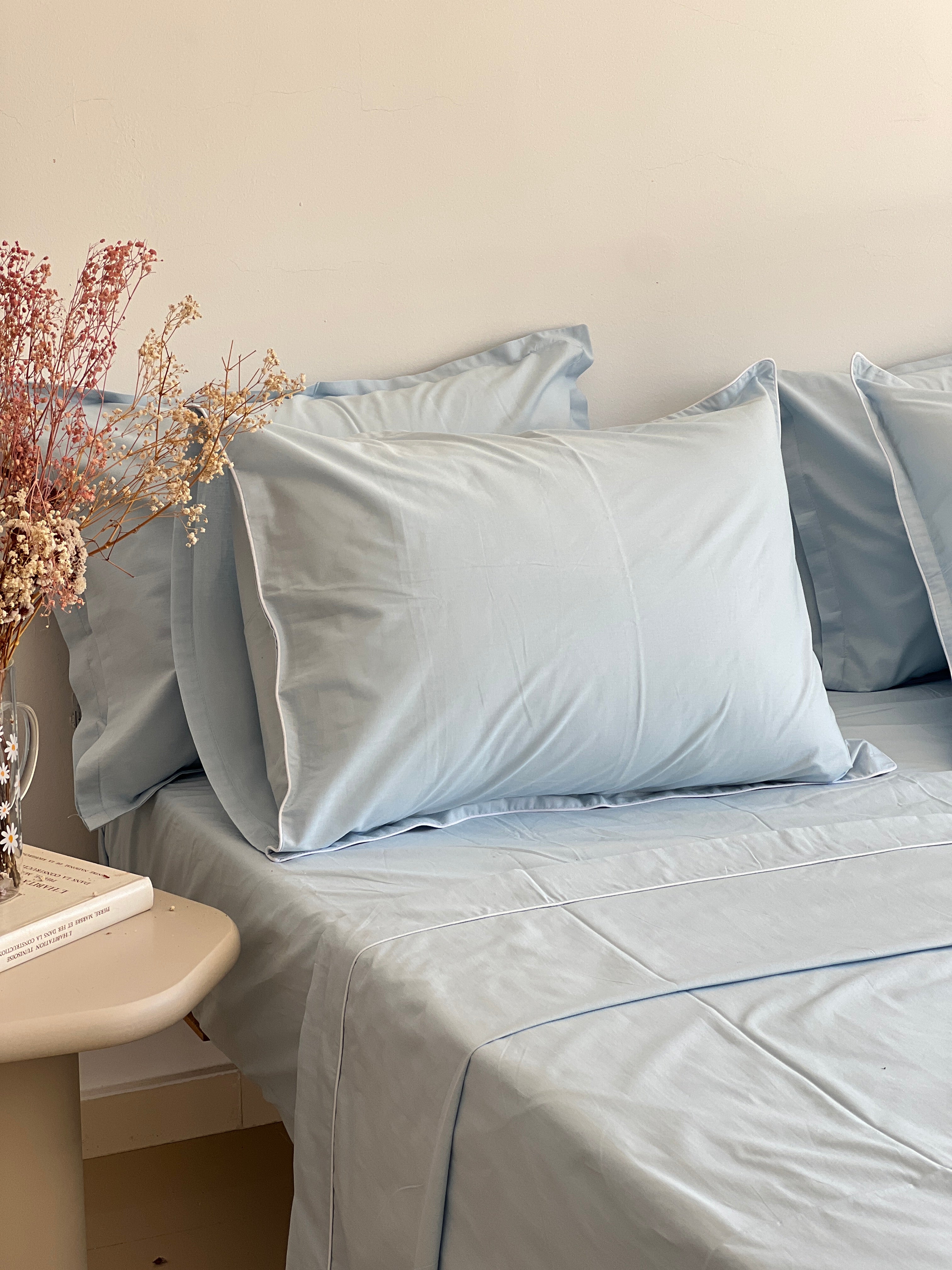 Parure Bleu Poudré- 100% coton