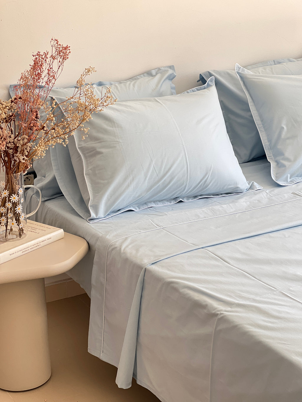 Parure Bleu Poudré- 100% coton
