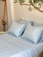 Parure Bleu Poudré- 100% coton