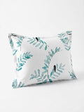 Taies d'oreiller - Bleu Floral - Satin de coton