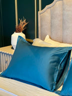 Taies d'oreiller - Bleu Turquoise - Satin de coton