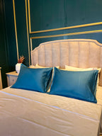 Taies d'oreiller - Bleu Turquoise - Satin de coton